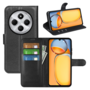 F�r Xiaomi Redmi 14C Kunstleder Book Wallet Tasche Schwarz + Hart Glas