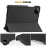 F�r Xiaomi Redmi Pad SE 8.7 3folt Wake UP Smart Tasche H�lle Schwarz