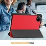 Fr Xiaomi Redmi Pad SE 8.7 3folt Wake UP Smart Tasche Hlle Case Rot