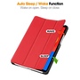 Fr Xiaomi Redmi Pad SE 8.7 3folt Wake UP Smart Tasche Hlle Case Rot