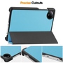 F�r Xiaomi Redmi Pad SE 8.7 3folt Wake UP Smart Tasche H�lle Hellblau
