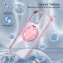 F�r Apple iPhone 16 Pro Max Gold Shield Design CD MagSafe H�lle Rosa