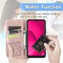 F�r Apple iPhone 16 Pro Kunstleder Wallet Schmetterling H�lle Blau