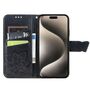 F�r Apple iPhone 16 Pro Max Book Wallet Schmetterling H�lle Schwarz