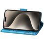 F�r Apple iPhone 16 Pro Max Book Wallet Etuis Schmetterling H�lle Blau