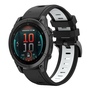 F�r Garmin Fenix E 47mm Zweifarbiges Silikon Armband Schwarz / Wei�