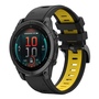 F�r Garmin Fenix E 47mm Zweifarbiges Silikon Armband Schwarz / Gelb