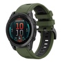 F�r Garmin Fenix E 47mm Zweifarbiges Silikon Armband D- Gr�n / Schwarz