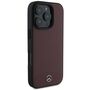Mercedes Apple iPhone 16 Pro Max Case Textured Plain Leather MagSafe