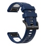 F�r Garmin Enduro 3 Zweifarbiges Silikon Sport Armband D- Blau / Wei�