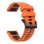 F�r Garmin Enduro 3 Zweifarbiges Silikon Armband Orange / Schwarz