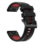 F�r Garmin Enduro 3 Zweifarbiges Sport Silikon Armband Schwarz / Rot