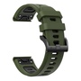 F�r Garmin Enduro 3 Zweifarbiges Silikon Armband D- Gr�n / Schwarz