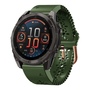 F�r Garmin Fenix 8 AMOLED 43mm Atmungsaktives Silikon Armband D- Gr�n