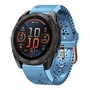 F�r Garmin Fenix 8 AMOLED 43mm Atmungsaktives Silikon Armband Hellblau