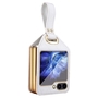 F�r Samsung Galaxy Z Flip7 FE / Flip6 5G Electroplating PC Hybrid Kunstleder H�lle mit Armband