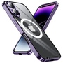 F�r Apple iPhone 16 Magsafe Metall Schutz Tasche Schutz H�lle Lila