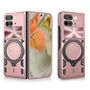 F�r Google Pixel 9 Pro Fold Sliding Kamera Hybrid Ring H�lle Case Rosa