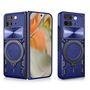 F�r Google Pixel 9 Pro Fold Sliding Kamera Hybrid Ring H�lle Case Blau