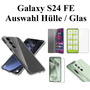 F�r Samsung Galaxy S24 FE Schock TPU H�lle Case Transparent H9 Hart Glas AUSWAHL