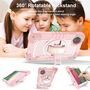 F�r Xiaomi Redmi Pad SE 8.7 360 Grad Rotation Hybrid PC H�lle Rosa