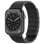 F�r Apple Watch SE 2023 44mm Carbonfaser Magnetisches Armband Schwarz