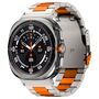 F�r Samsung Galaxy Watch Ultra 47mm Three Bead Metall Armband Orange