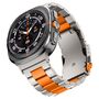 F�r Samsung Galaxy Watch Ultra 47mm Three Bead Metall Armband Orange