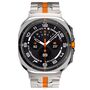 F�r Samsung Galaxy Watch Ultra 47mm Three Bead Metall Armband Orange
