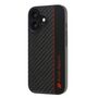Audi Apple iPhone 16 Carbon Fiber Stripe Hardcase H�lle Schwarz