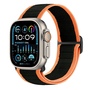 F�r Apple Watch Ultra 2 1 49mm Nylon Elastisches Smart Armband Schwarz