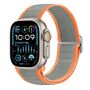 F�r Apple Watch Ultra 2 / 1 49mm Nylon Elastisches Smart Armband Grau
