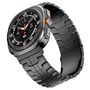 F�r Samsung Galaxy Watch Ultra 47mm Three Bead Metall Armband Schwarz