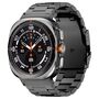 F�r Samsung Galaxy Watch Ultra 47mm Three Bead Metall Armband Schwarz