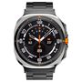 F�r Samsung Galaxy Watch Ultra 47mm Three Bead Metall Armband Schwarz