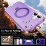 Fr Apple iPhone 16 Plus Skin Feel MagSafe Ring 360 Grad Hlle Lila