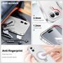 F�r Apple iPhone 16 Plus Skin Feel MagSafe Ring 360 H�lle Transparent