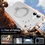 F�r Apple iPhone 16 Plus Skin Feel MagSafe Ring 360 H�lle Transparent