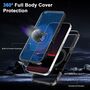 F�r Apple iPhone 16 Pro Max Skin Feel MagSafe Ring 360 H�lle Schwarz
