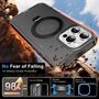 F�r Apple iPhone 16 Pro Max Skin Feel MagSafe Ring 360 H�lle Schwarz