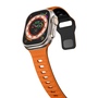 F�r Apple Watch SE 2023 44mm Silikon Wellenstruktur Armband Orange