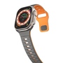 F�r Apple Watch SE 2023 44mm Silikon Wellenstruktur Armband Grau