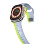 F�r Apple Watch SE 2023 44mm Silikon Wellenstruktur Armband Grau