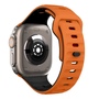 F�r Apple Watch SE 2023 40mm Silikon Wellenstruktur Armband Orange