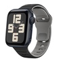 F�r Apple Watch SE 2023 40mm Silikon Wellenstruktur Armband Schwarz