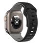 F�r Apple Watch SE 2023 40mm Silikon Wellenstruktur Armband Schwarz