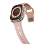 F�r Apple Watch SE 2023 40mm Silikon Wellenstruktur Armband Rosa