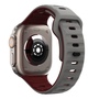 F�r Apple Watch SE 2023 40mm Silikon Wellenstruktur Armband Grau