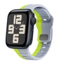 F�r Apple Watch SE 2023 40mm Silikon Wellenstruktur Armband Grau