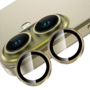 F�r Apple iPhone 16 / 16 Plus Aluminium Ring + H9 Hart Glas Gold